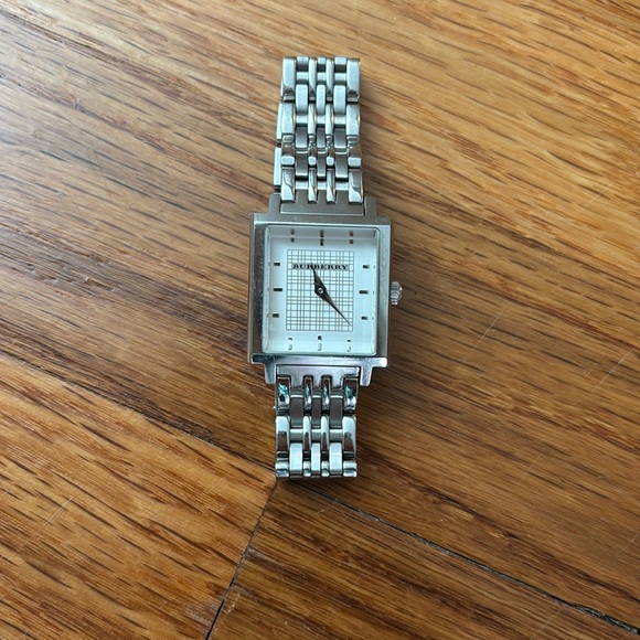 Burberry Square Sterling Silver Watch - Picture 1 of 4